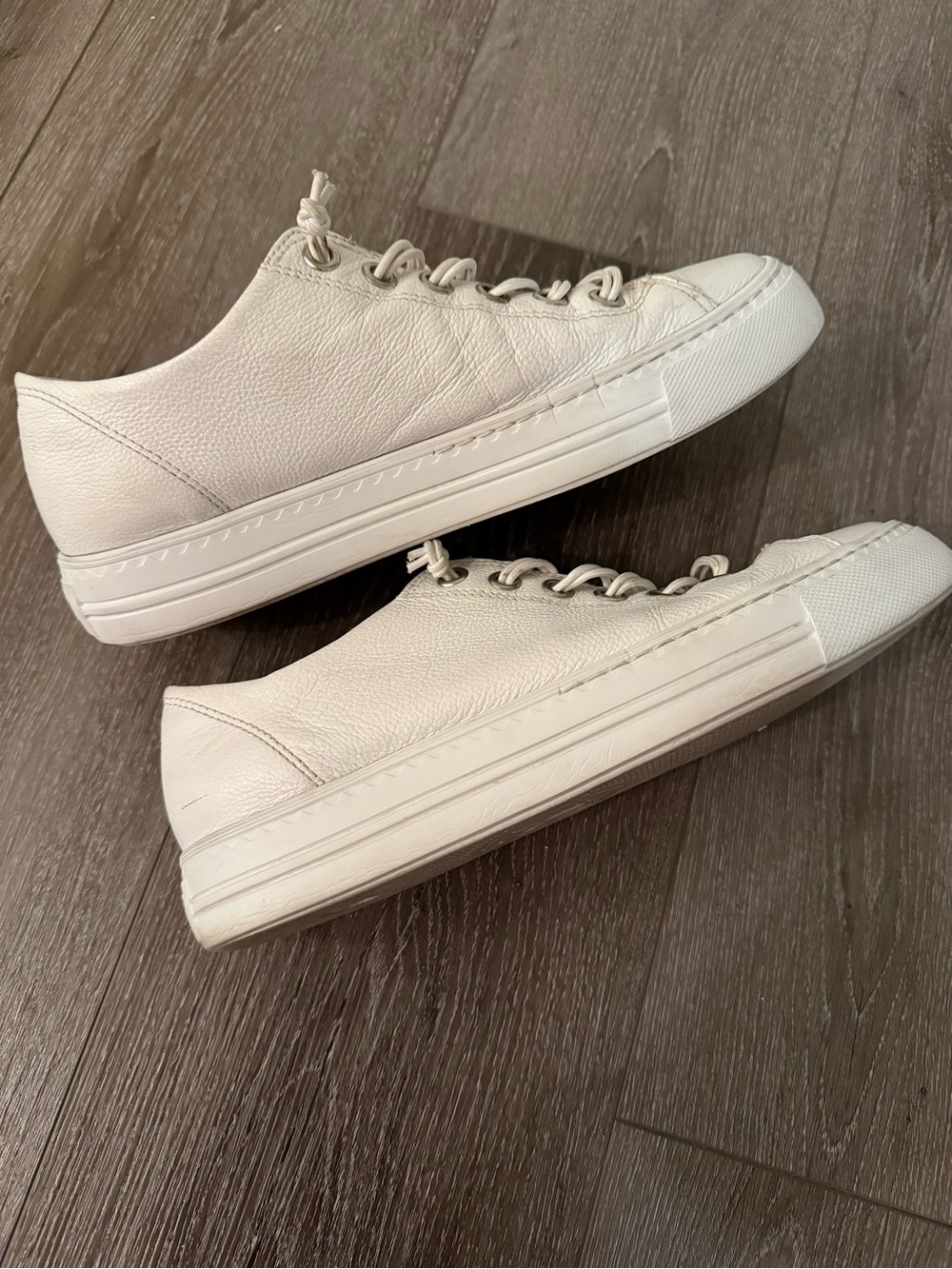 Paul Green White Leather Hadley Sneakers Size 9 - Picture 4 of 9
